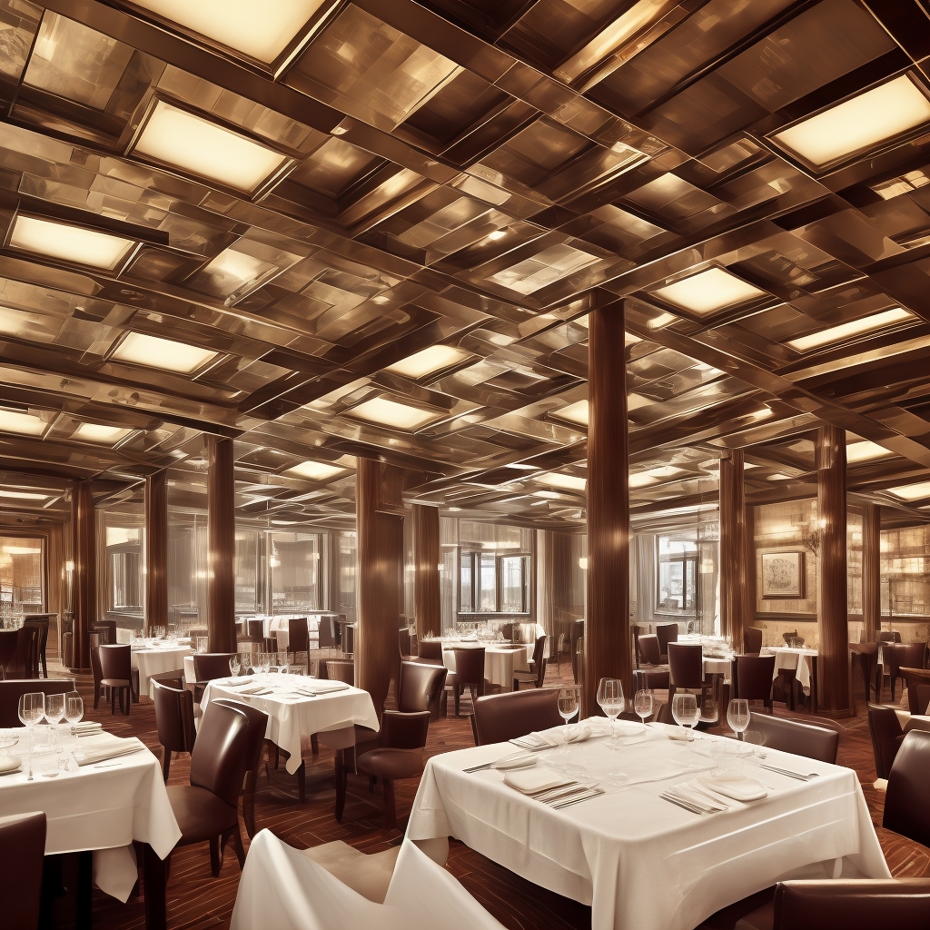 Professional restaurant interior with modern elegant design